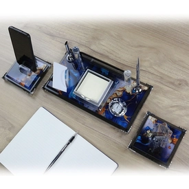 Kristal Cam Masa Seti